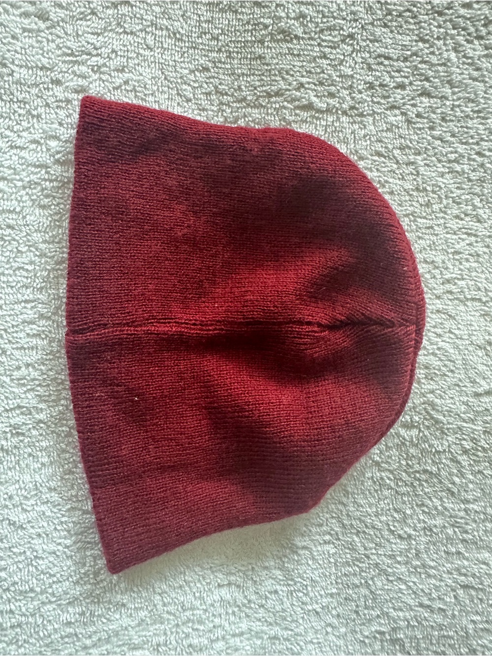 Kids Burgundy Knit Beanie - Unbranded